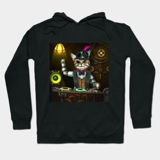 Steampunk DJ Cat #4 Hoodie